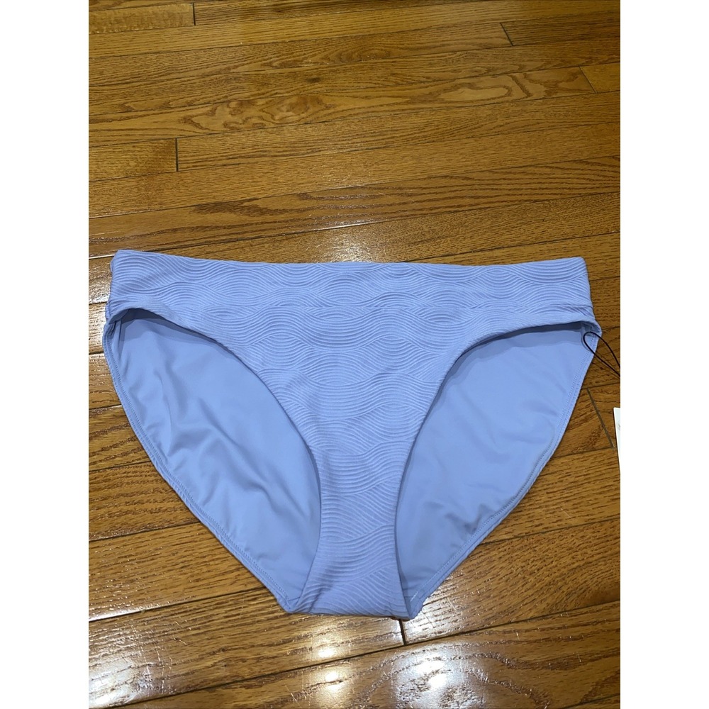 Calia Bikini‎ Bottoms Swim Mid Rise High Leg XL Peri Dusk Wide Banded
